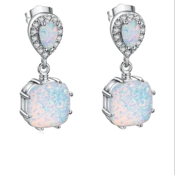 NEW Women's opal drop earrings post - Picture 1 of 5